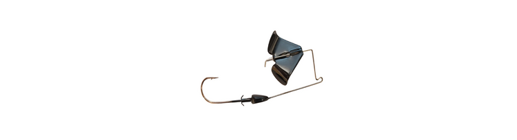 Blacks Custom Lures Toad Toater Buzzbait Non-clacker - Black with Black Blade