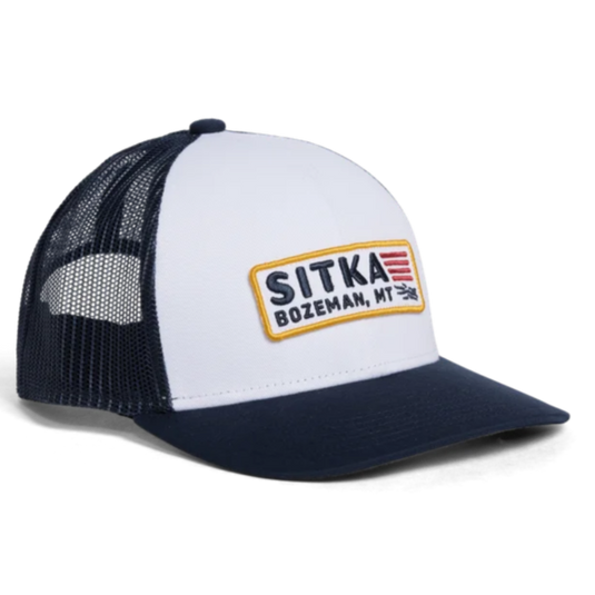 Sitka Patriot Mid Pro Trucker Hat - White