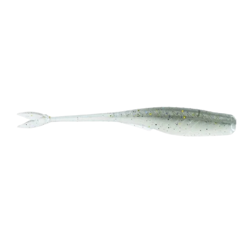 Load image into Gallery viewer, 6th Sense Juggle Minnow soft plastic trailer with fork tail and 3D ridgelines for multi-rig bass fishing. 4k Shad