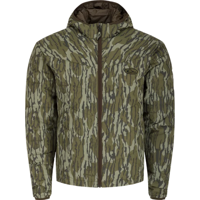 Drake MST Waterfowl Pursuit Synthetic Full Zip Jacket with Hood - Mossy Oak Bottomland