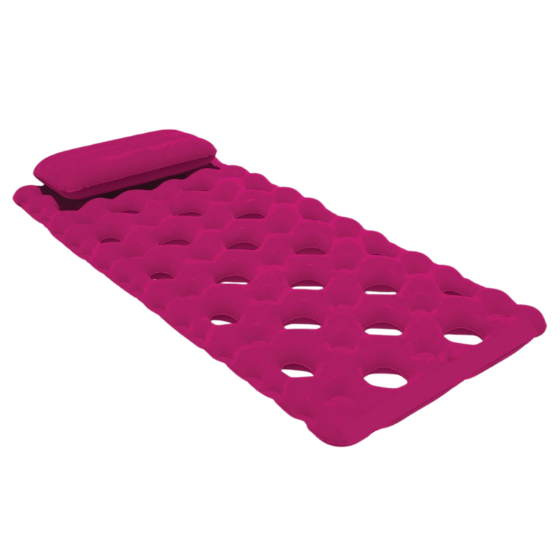 Load image into Gallery viewer, Airhead Sun Comfort Cool Suede Pool Mattress - Raspberry