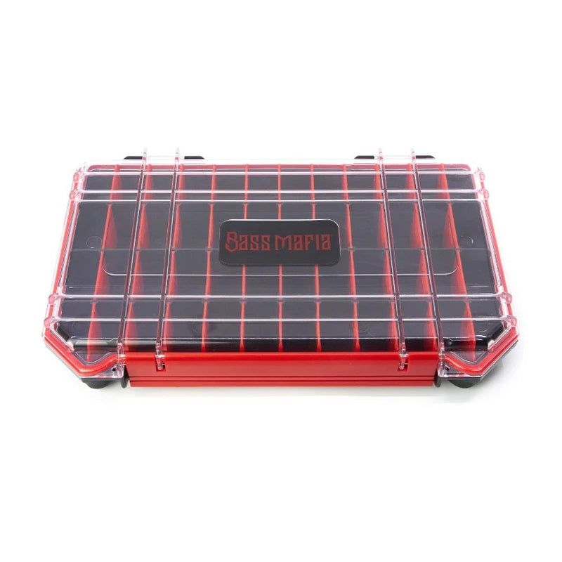 Load image into Gallery viewer, Bass Mafia Coffin 2.0 Utility Box - Red and Clear Lid