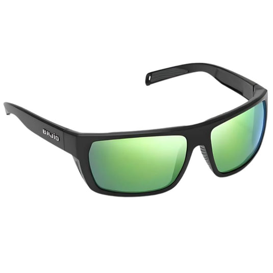 Bajio Palometa Sunglasses - Black Matte Green Mirror