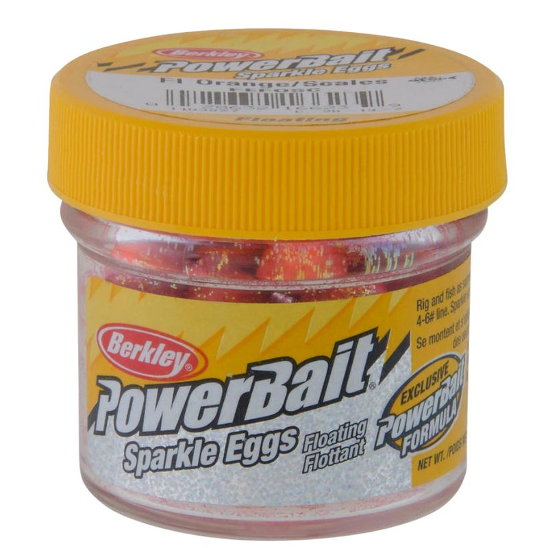 Load image into Gallery viewer, Berkley Powerbait Power Floating Magnum Eggs - Fluorescent Orange Scales
