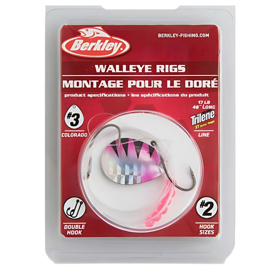Berkley Walleye Rigs - Pink Perch - 3 Colorado