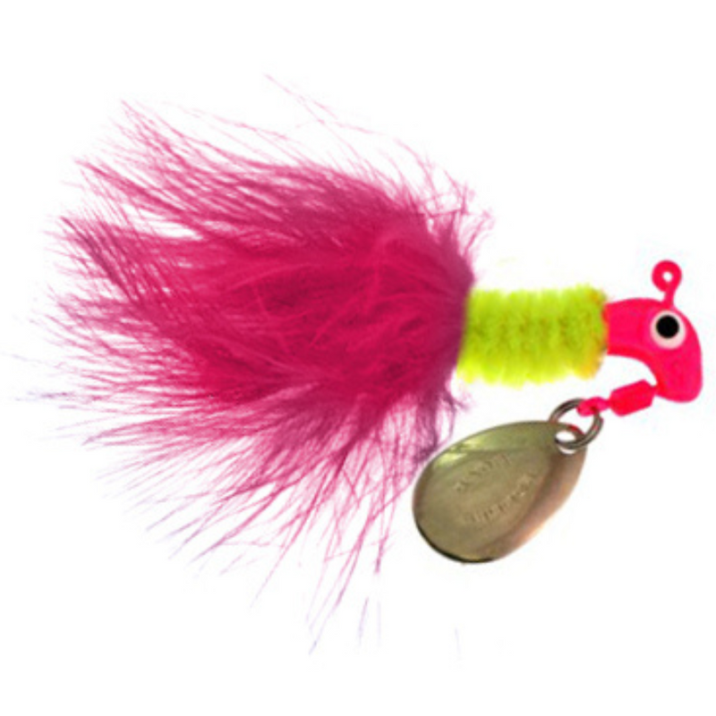 Load image into Gallery viewer, Blakemore Fishing Road Runner Marabou Jigs - Pink Chartreuse