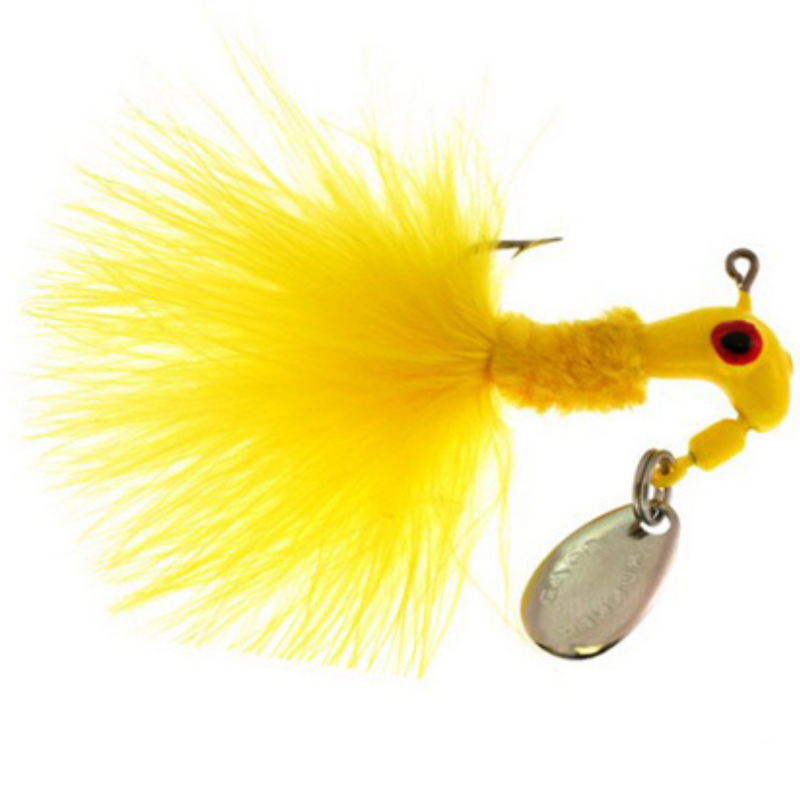 Load image into Gallery viewer, Blakemore Fishing Road Runner Marabou Jigs - Yellow