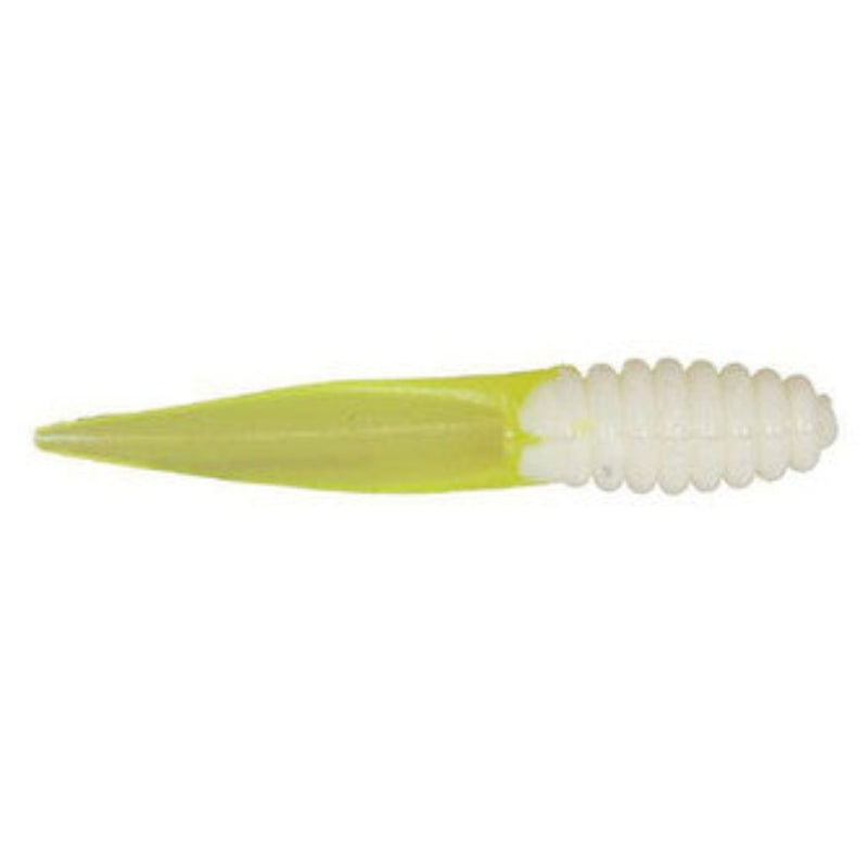 Load image into Gallery viewer, Bobby Garland Slab Slay'r Crappie Grub - Bone White Chartreuse
