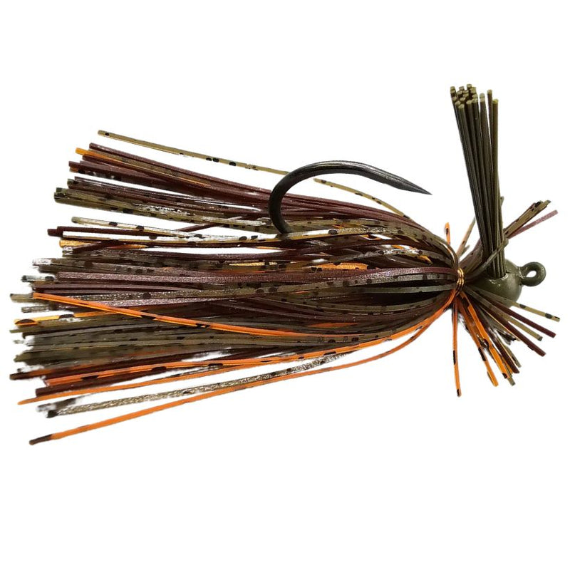 Load image into Gallery viewer, Brazalo Custom Finesse Jigs - Green Pumpkin Orange