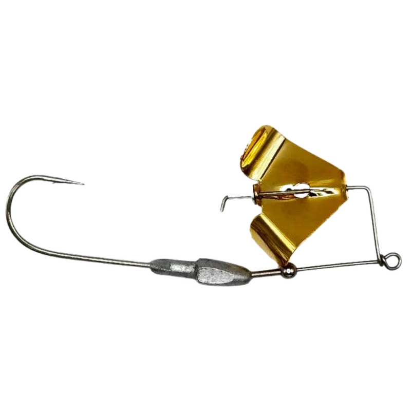 Load image into Gallery viewer, Brazalo Custom Lures- Wee-Whacker Buzzbait - Gold