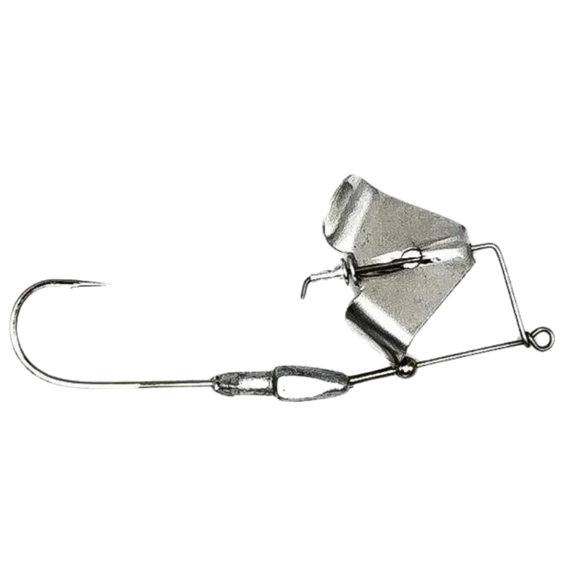 Load image into Gallery viewer, Brazalo Custom Lures- Wee-Whacker Buzzbait - Silver
