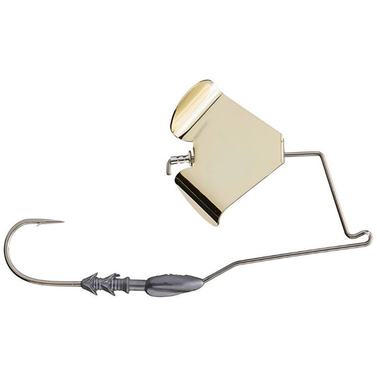 Buckeye Lures G-Buzz Single Blade Buzzbait - Lead with Gold Blades