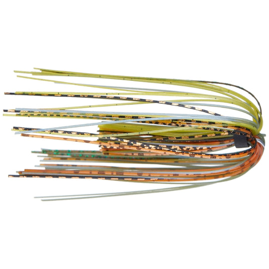 6th Sense Silicone Replacement Skirts in custom color blends for jig and spinnerbait customization.