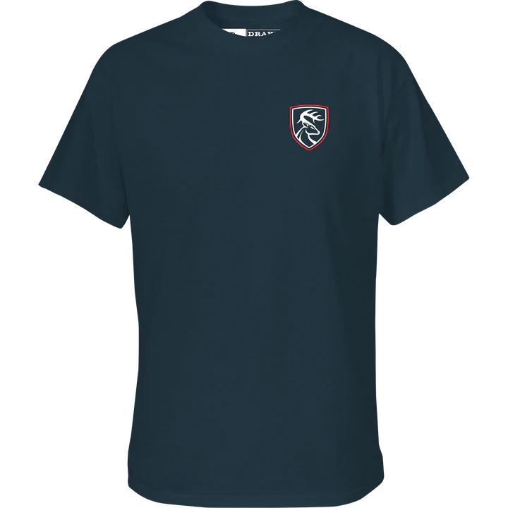 Load image into Gallery viewer, Drake Non-Typical Americana Neon Rut T-Shirt - Orion Blue
