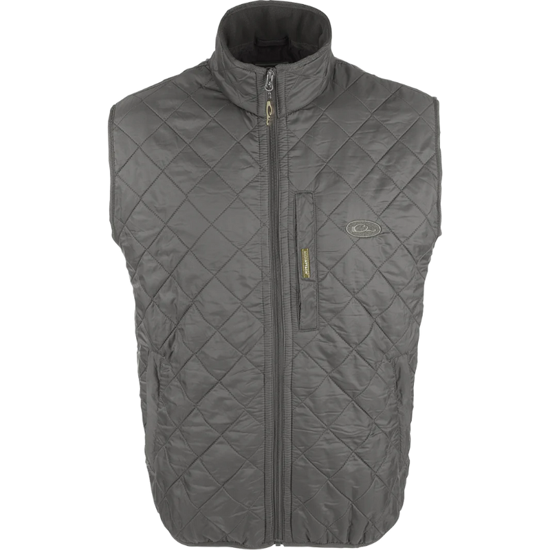 Load image into Gallery viewer, Drake Delta Quilted Fleece Lined Vest - Charcoal