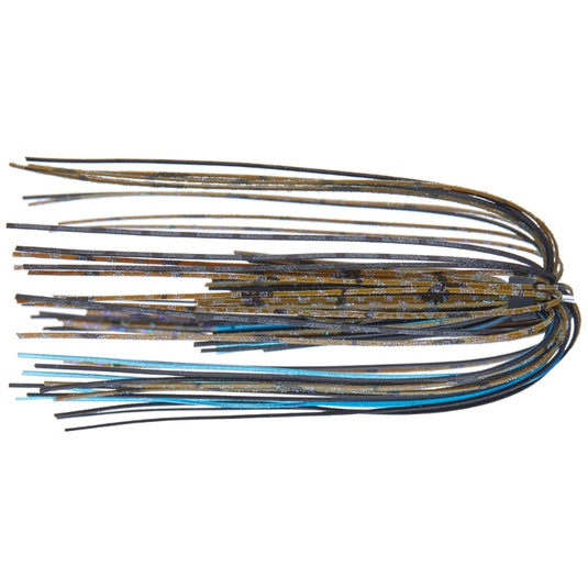 6th Sense Silicone Replacement Skirts in custom color blends for jig and spinnerbait customization.