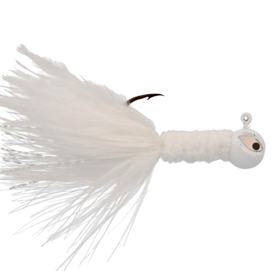 Eagle Claw Pro-V Chenille Crappie Jigs - White