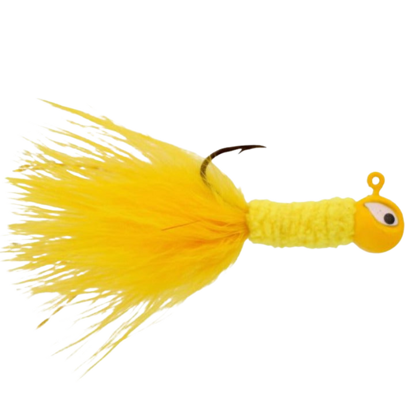Load image into Gallery viewer, Eagle Claw Pro-V Chenille Crappie Jigs - Yellow