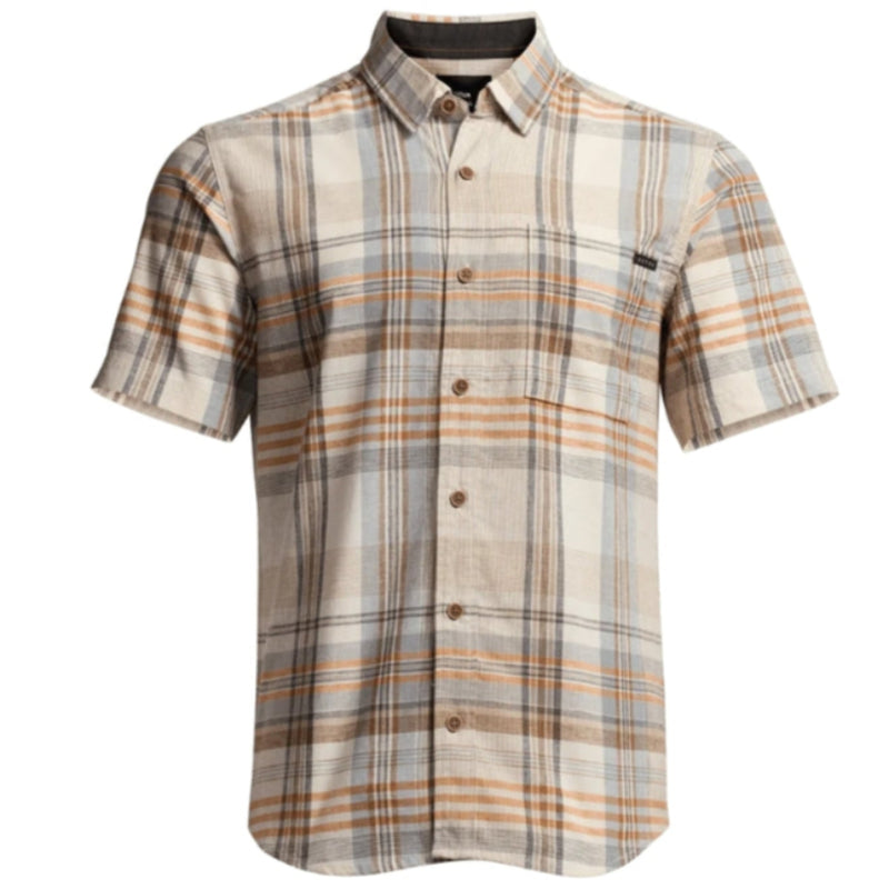 Load image into Gallery viewer, Sitka Ambary Short Sleeve Shirt – breathable button-down with hemp blend fabric, chest pocket, and wood buttons
