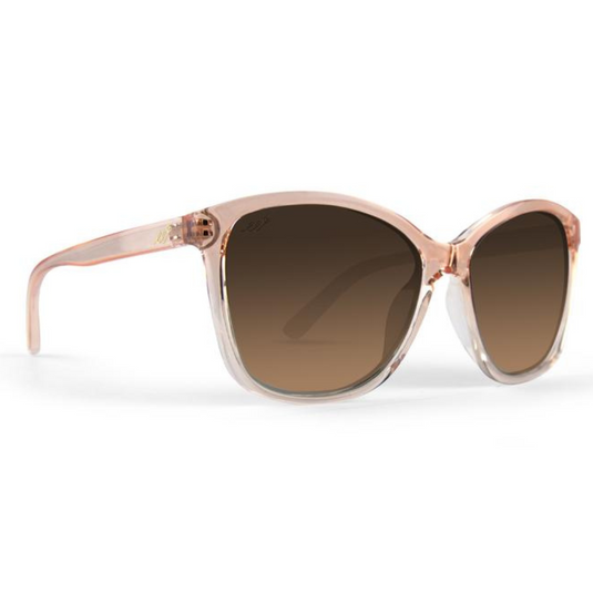 Epoch Elizabeth Sunglasses - Peach Frames with Polarized Brown Gradient Lens