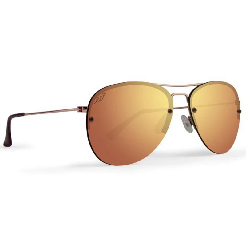 Load image into Gallery viewer, Epoch Emerson Sunglasses - Rose Gold Frames with Polarized Brown Lens