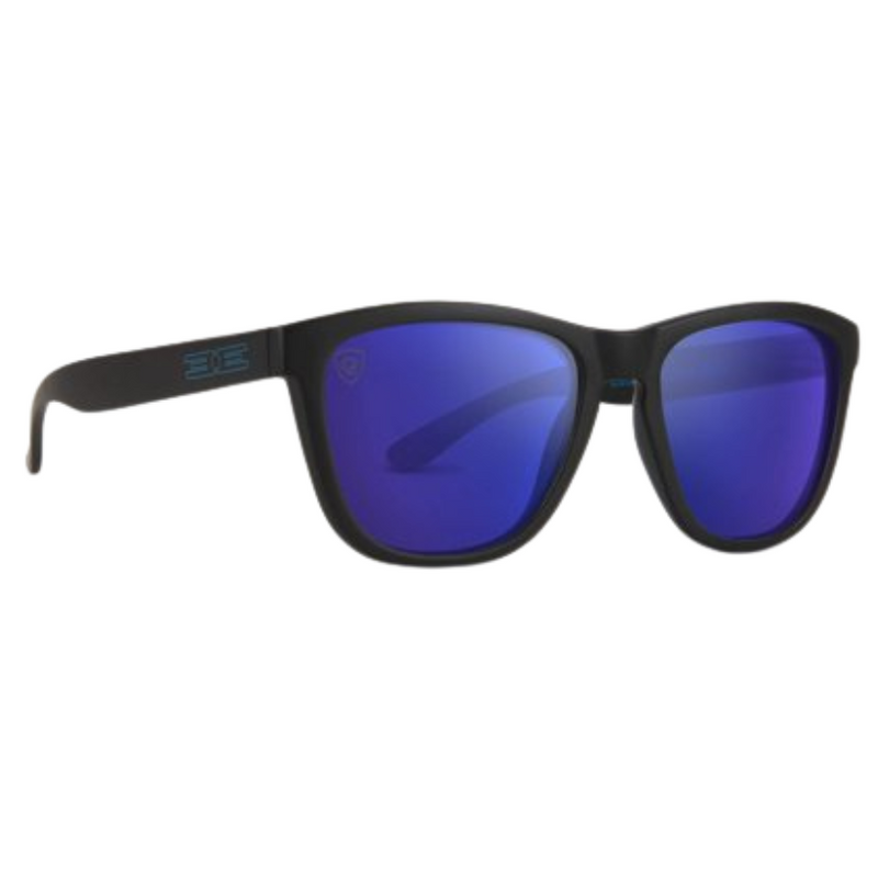 Load image into Gallery viewer, Epoch Vibe Sunglasses - Matt Black Frame and Blue Mirror Lens