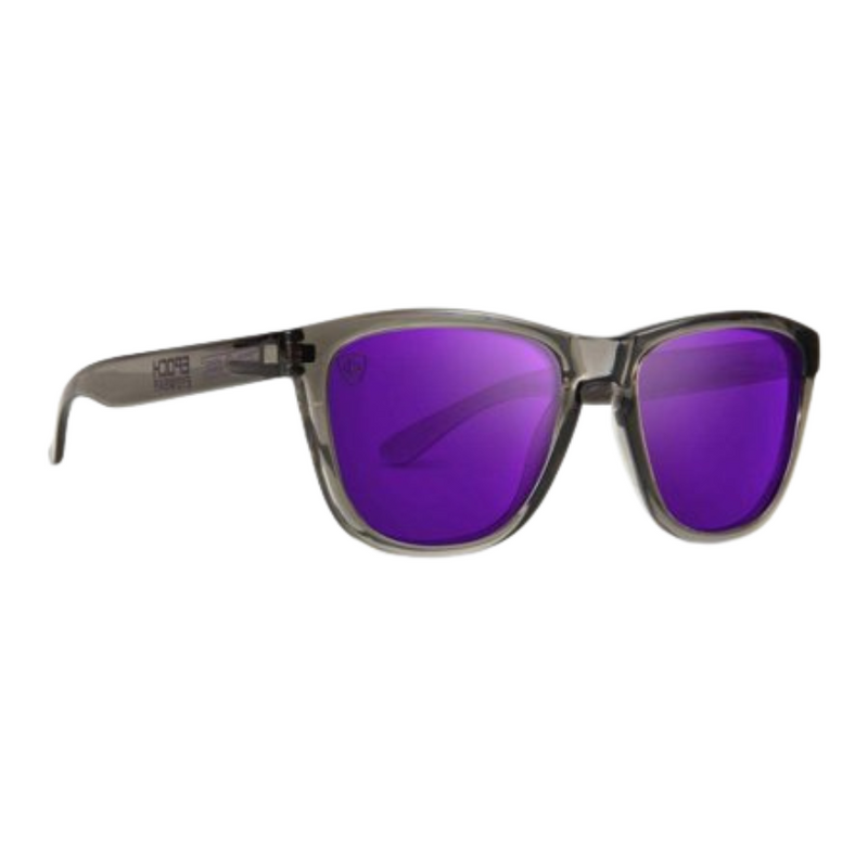 Load image into Gallery viewer, Epoch Vibe Sunglasses - Gray Frames and Purple Lens