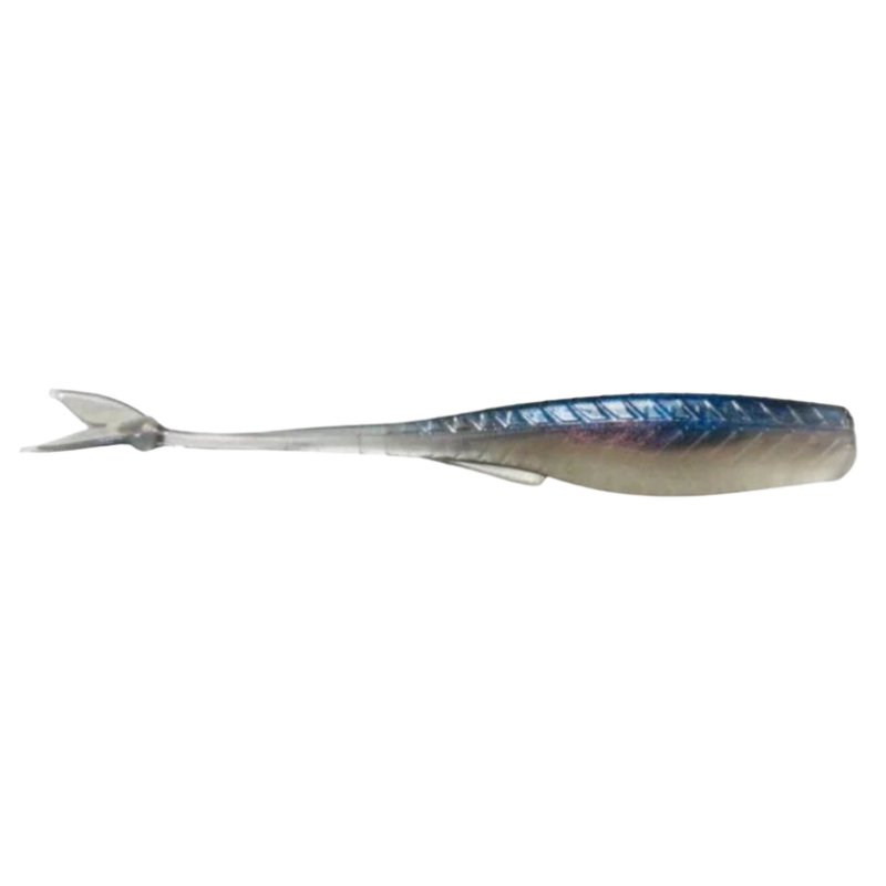 Load image into Gallery viewer, 6th Sense Juggle Minnow soft plastic trailer with fork tail and 3D ridgelines for multi-rig bass fishing. Ghost Pro Shad
