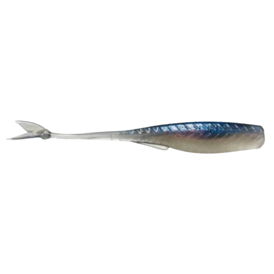 6th Sense Juggle Minnow soft plastic trailer with fork tail and 3D ridgelines for multi-rig bass fishing. Ghost Pro Shad