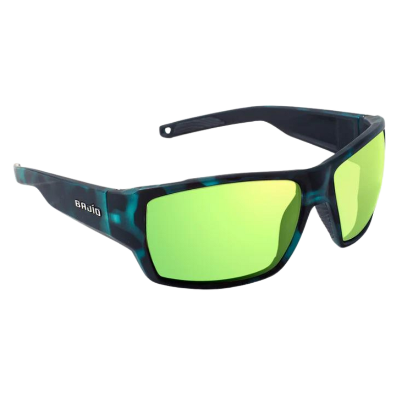 Load image into Gallery viewer, Bajio Vega Sunglasses - Blue Tortoise Matte Frames with Green Mirror Lens