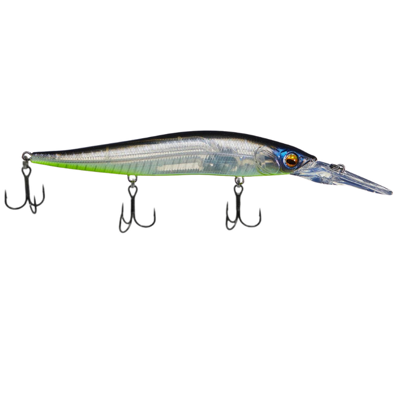 Load image into Gallery viewer, Head Hunter HH Minnow Suspending Jerkbaits -Herring Bone Chartreuse