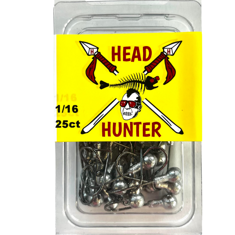 Load image into Gallery viewer, Head Hunter Painted Round Jig Heads - Natural - 1-16oz - 25pk