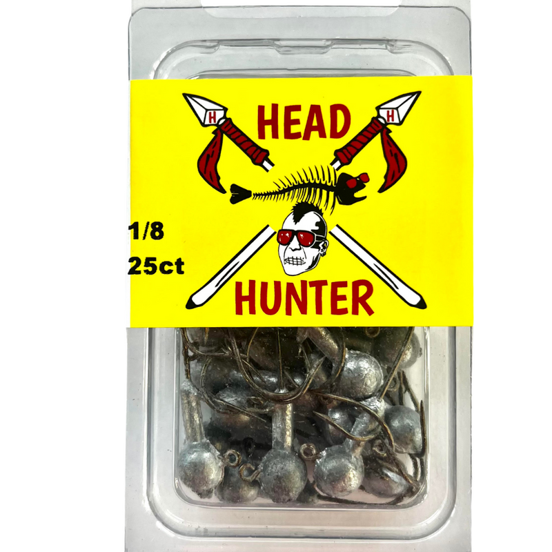 Load image into Gallery viewer, Head Hunter Painted Round Jig Heads - Natural - 1-8oz - 25pk