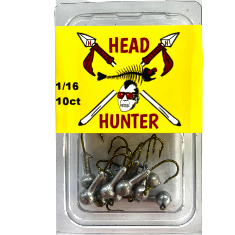 Load image into Gallery viewer, Head Hunter Painted Round Jig Heads - Natural - 1-16oz