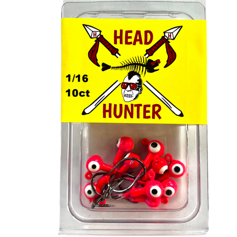 Load image into Gallery viewer, Head Hunter Painted Round Jig Heads - Pink - 1-16oz
