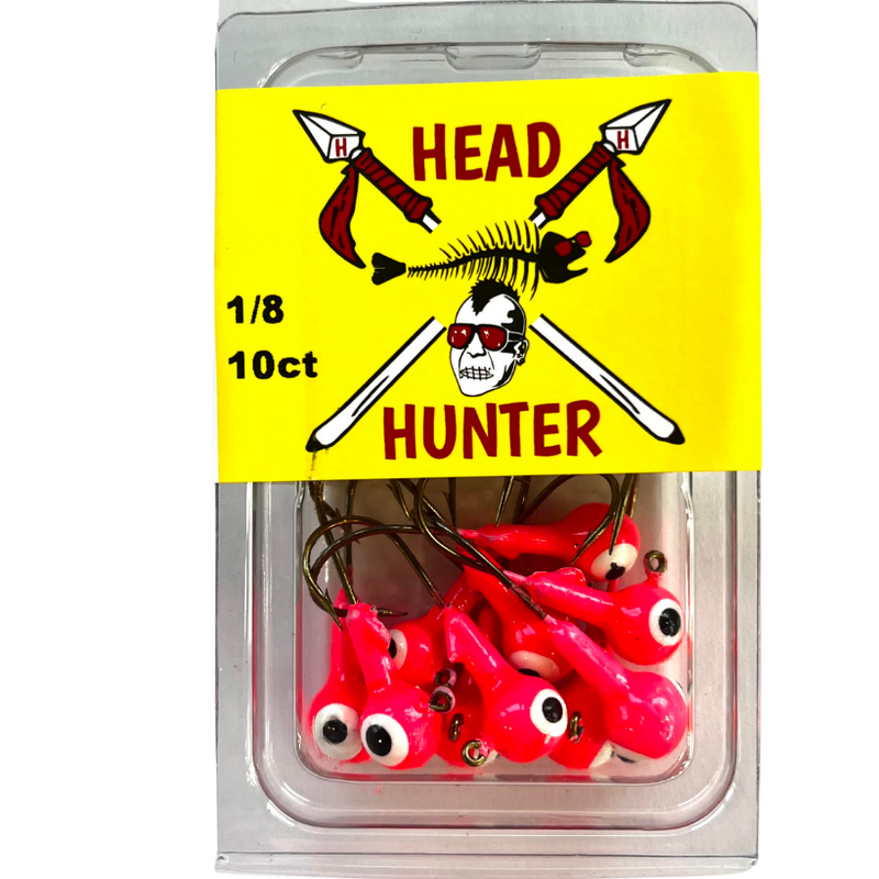 Load image into Gallery viewer, Head Hunter Painted Round Jig Heads - Pink - 1-8oz