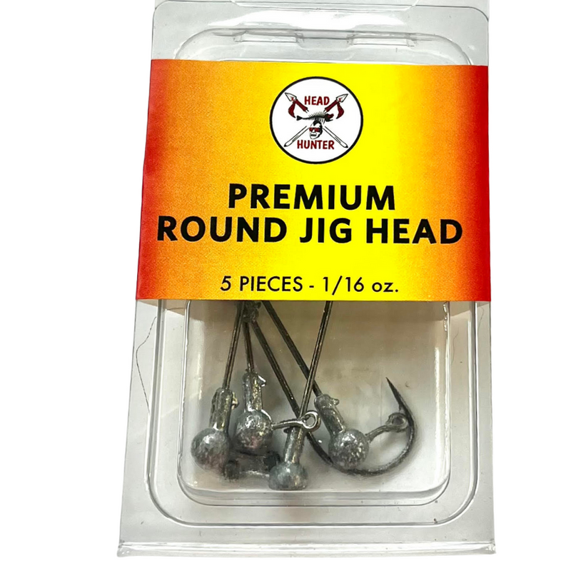 Load image into Gallery viewer, Head Hunter Premium Round Jig Heads - Unpainted - 1/16oz