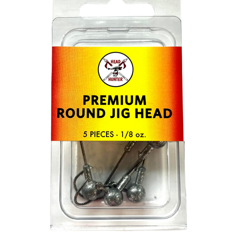 Load image into Gallery viewer, Head Hunter Premium Round Jig Heads - Unpainted - 1/8oz