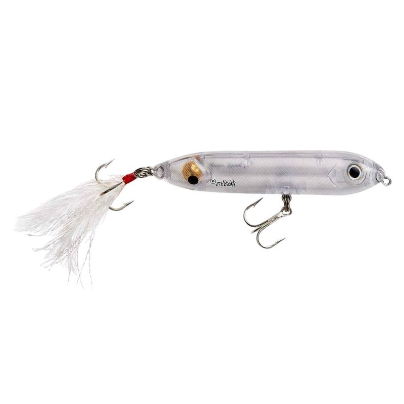Load image into Gallery viewer, Heddon Feather Dressed Super Spook Jr. Topwater Lures - Clear