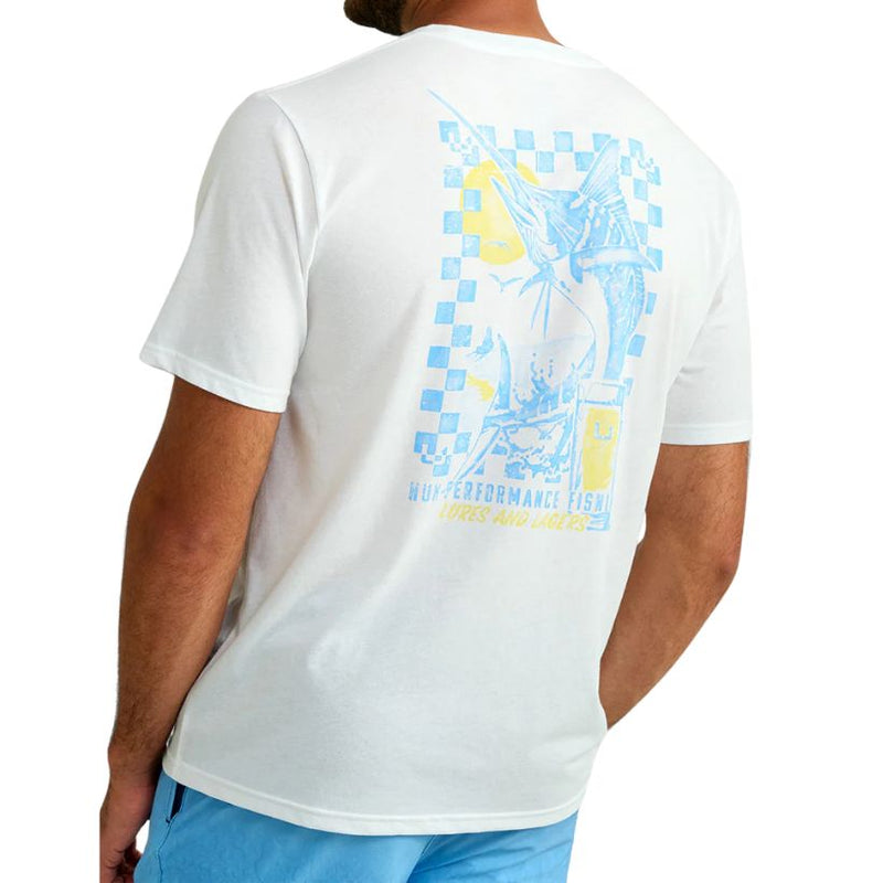 Load image into Gallery viewer, Huk Men's Wando T-Shirts - White - Back View