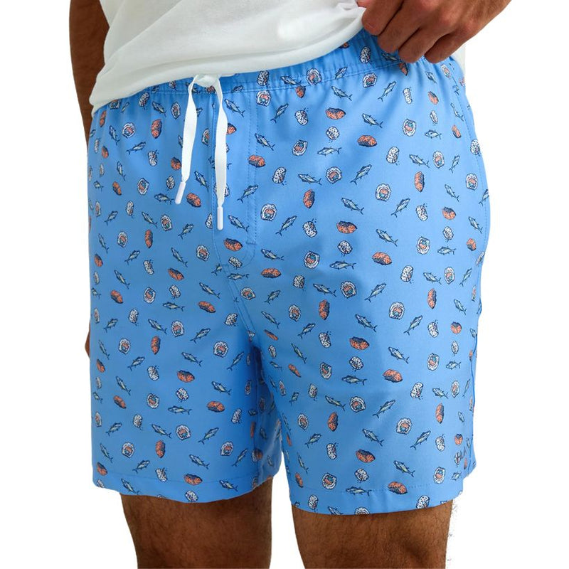 Load image into Gallery viewer, Huk Pursuit Volley Swim Shorts - Marolina Blue Tuna Roll - Front View