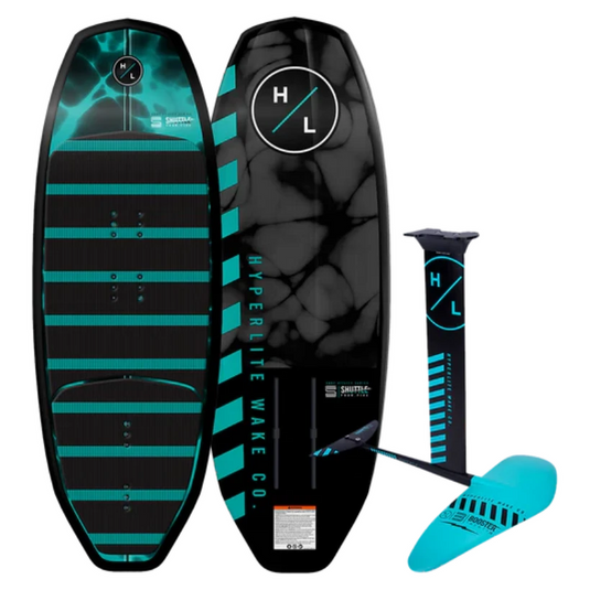 Hyperlite Shuttle with Booster Wake Foil Package – complete wake foil setup with durable Shuttle board and Booster 1300 foil for smooth, stable riding