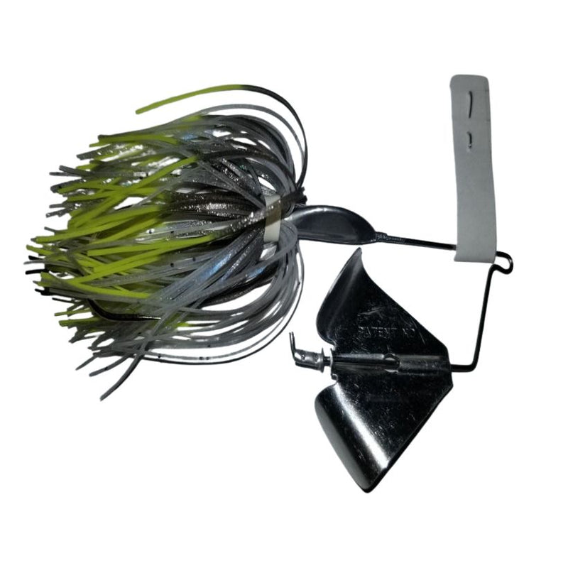 Load image into Gallery viewer, J & H Tackle Head-Knockers Buzz Baits - Ghost Shad Skirt with Silver Blade