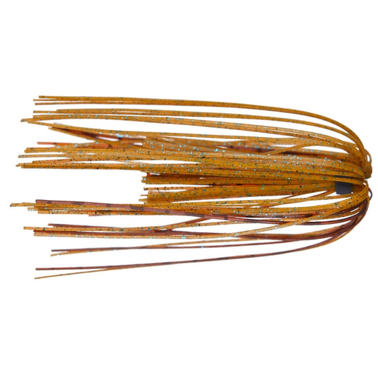 6th Sense Silicone Replacement Skirts in custom color blends for jig and spinnerbait customization.