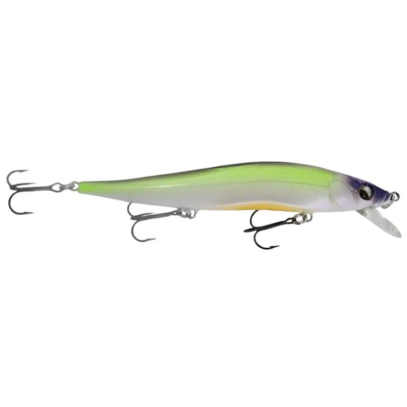 Load image into Gallery viewer, Luck E Strike Rick Clunn Suspending Jerk Baits - Purple Green Apple