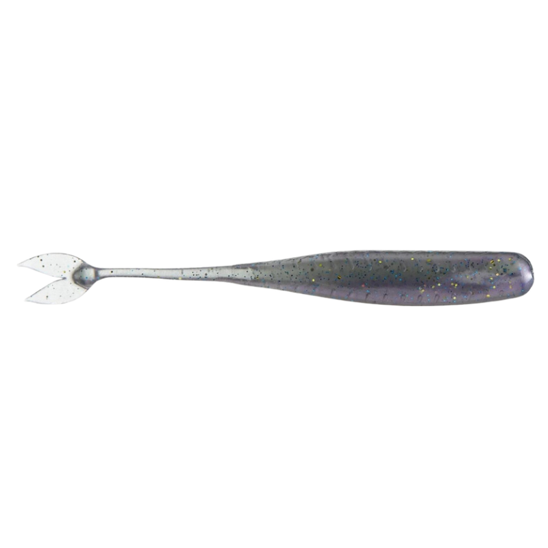 Load image into Gallery viewer, 6th Sense Juggle Minnow soft plastic trailer with fork tail and 3D ridgelines for multi-rig bass fishing. Minnow Juice