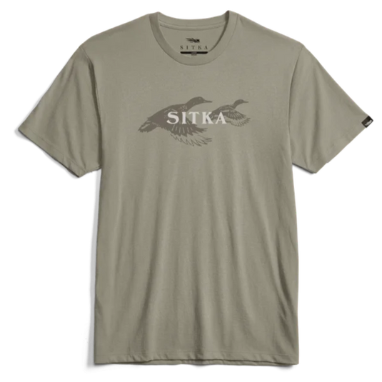 Sitka Rising Teal Short Sleeve T-Shirt – Lightweight Cotton Blend Tee with Pre-Washed Fit for Lasting Comfort