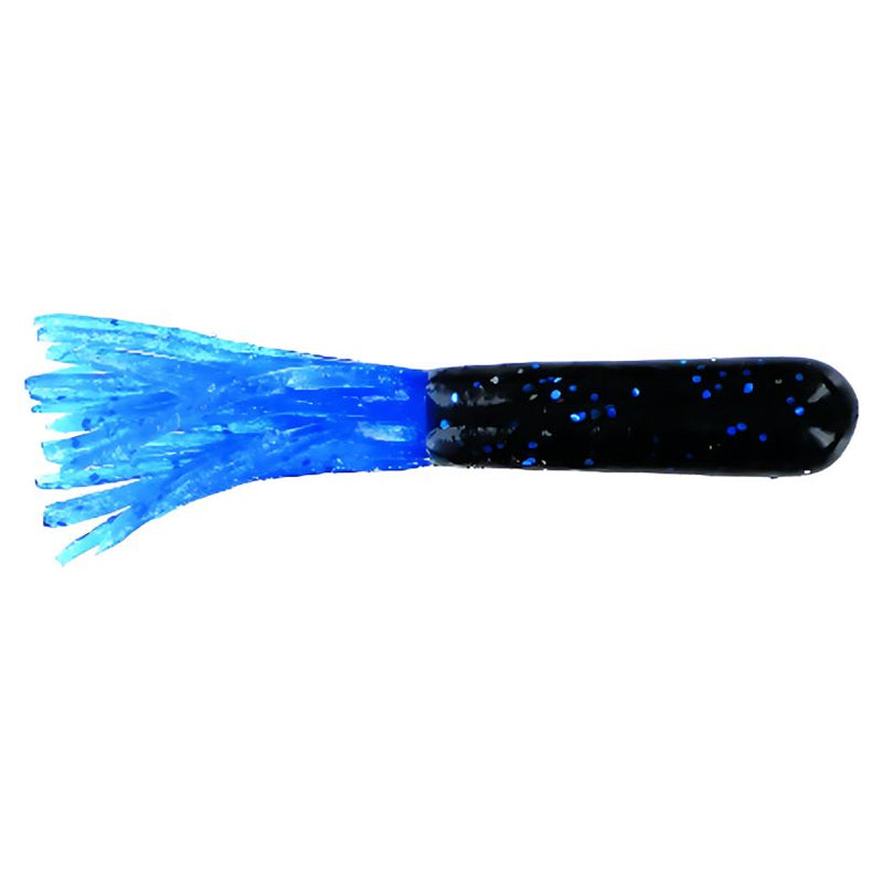 Load image into Gallery viewer, Right Bite Baits Large Salty Tube - Black Blue Tail
