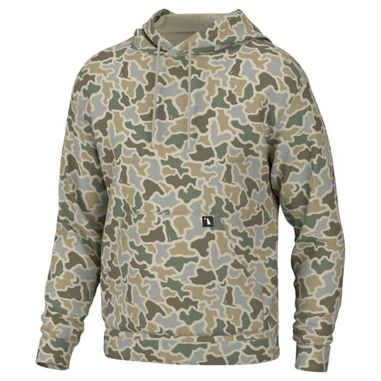 Local Boy Outfitters Hilltop Hoodie with camo design, drawstring hood, and kangaroo pocket