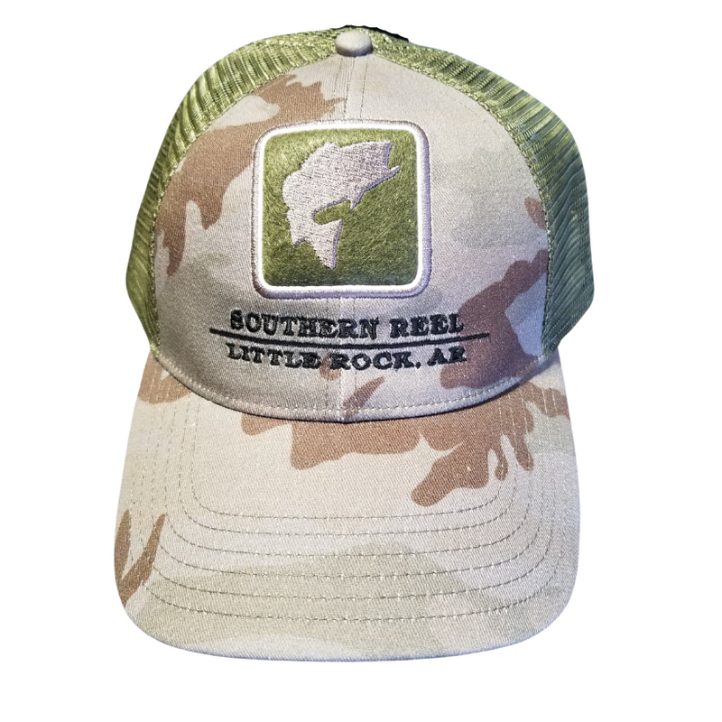 Load image into Gallery viewer, Simms Bass Icon Trucker Hats w/ Southern Reel Name Hats - Pico Camo Mineral